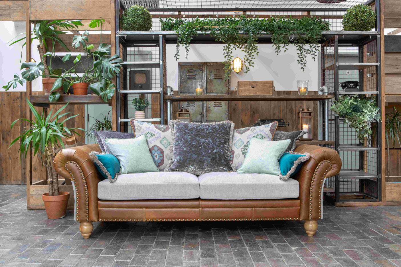 Brompton 3 Seater Sofa Grey Fabrics + 3L