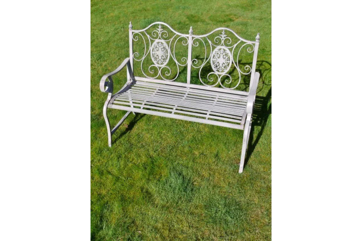Antique Grey Bench - 4844