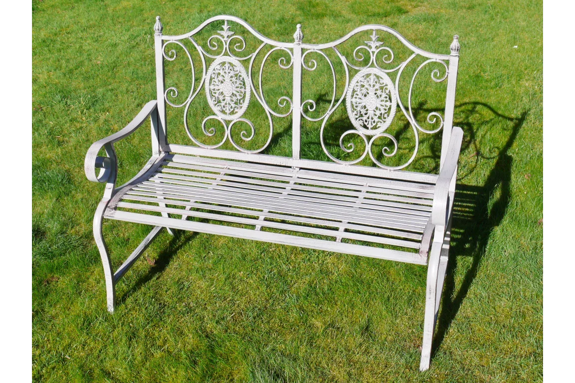 Antique Grey Bench - 4844