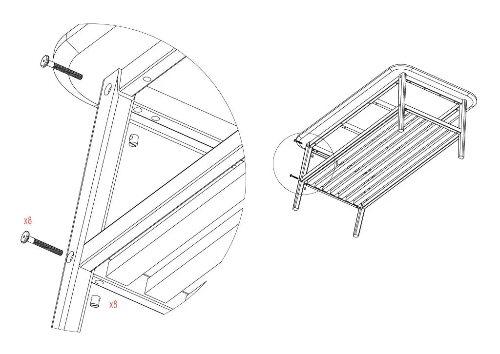 Scandic 4'x2' Coffee Table
