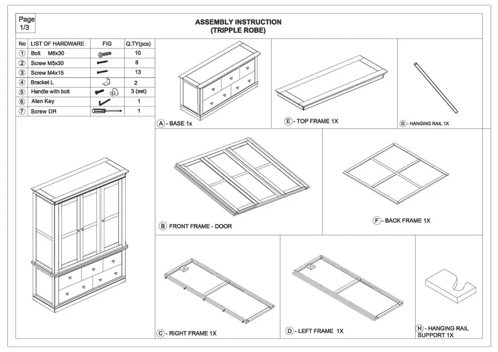 Cotswold Triple Robe