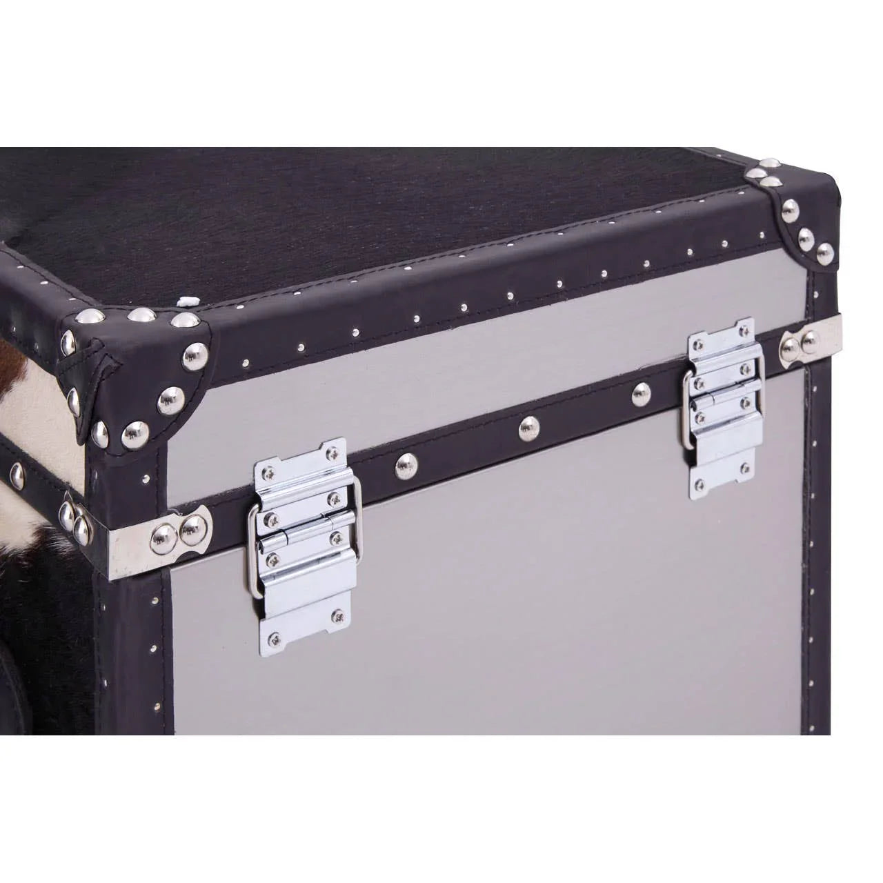 Monochrome Cowhide Storage Trunks