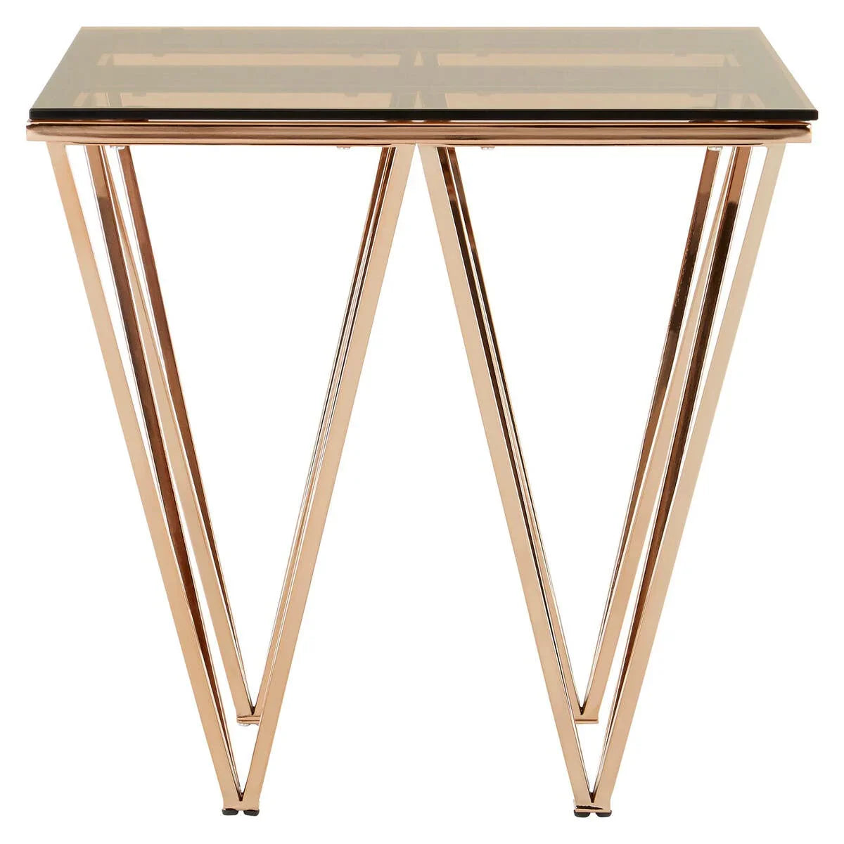 Rose Gold Prism Glass Table
