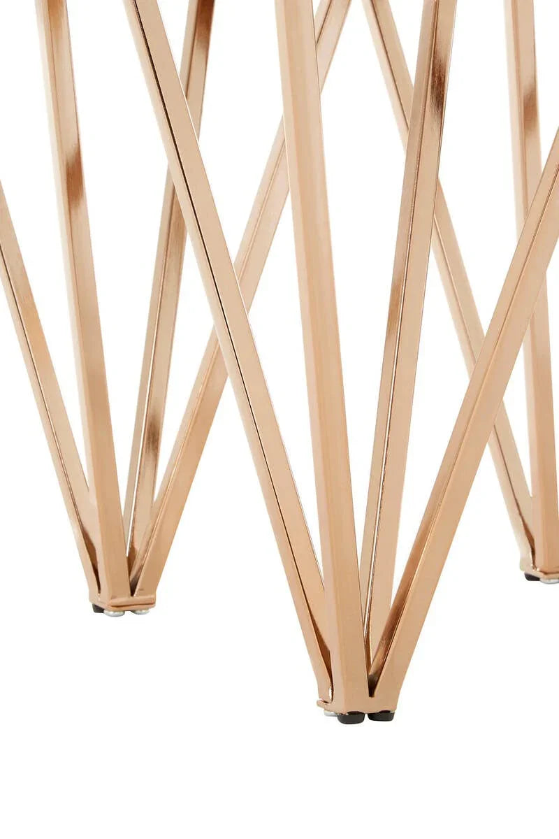 Rose Gold Prism Glass Table