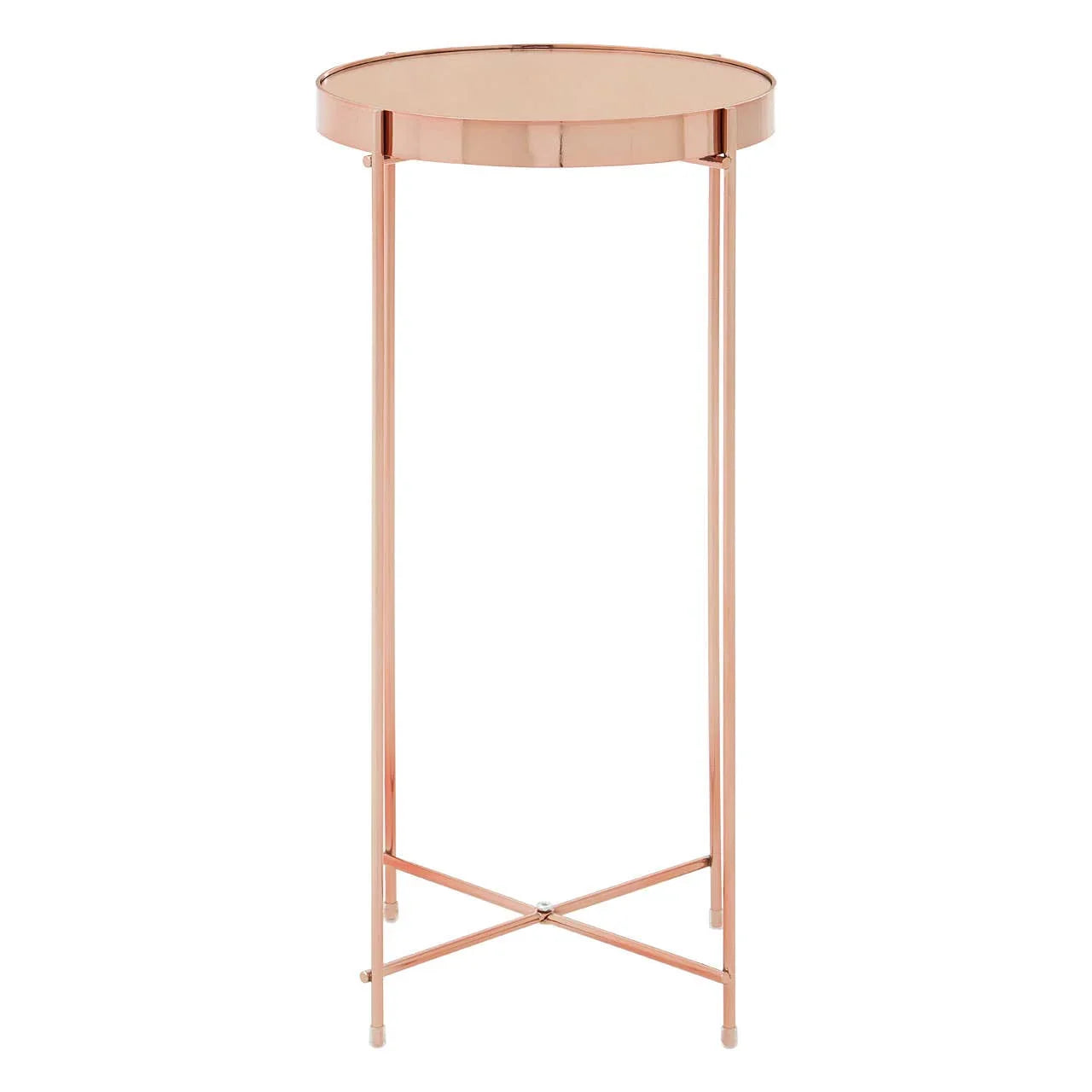 Rose Gold Mirrored Side Table