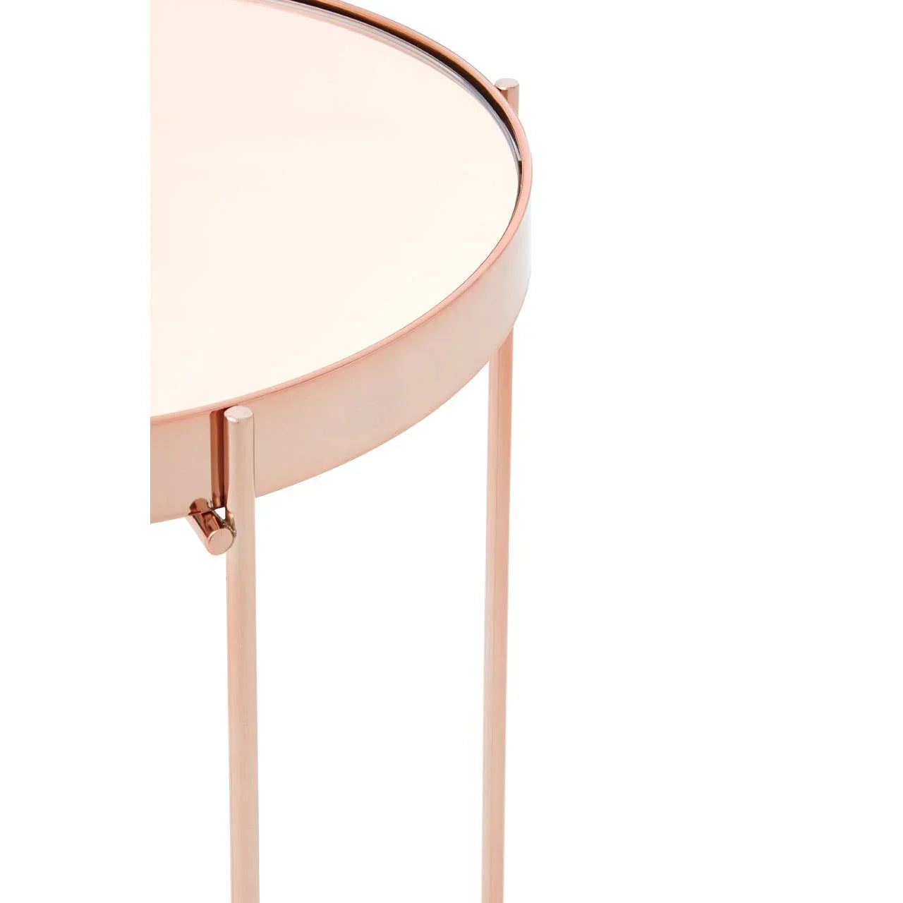 Rose Gold Mirrored Side Table