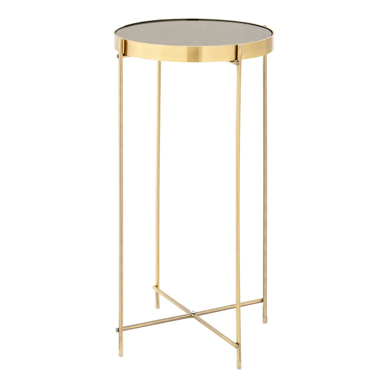 Elegance Tall Black Mirror Table