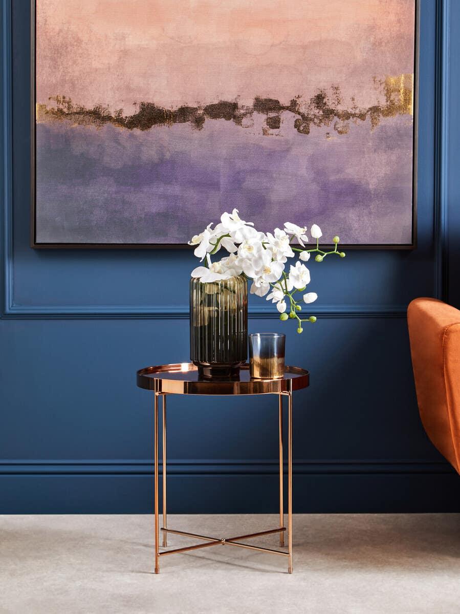 Pink Mirror Side Table