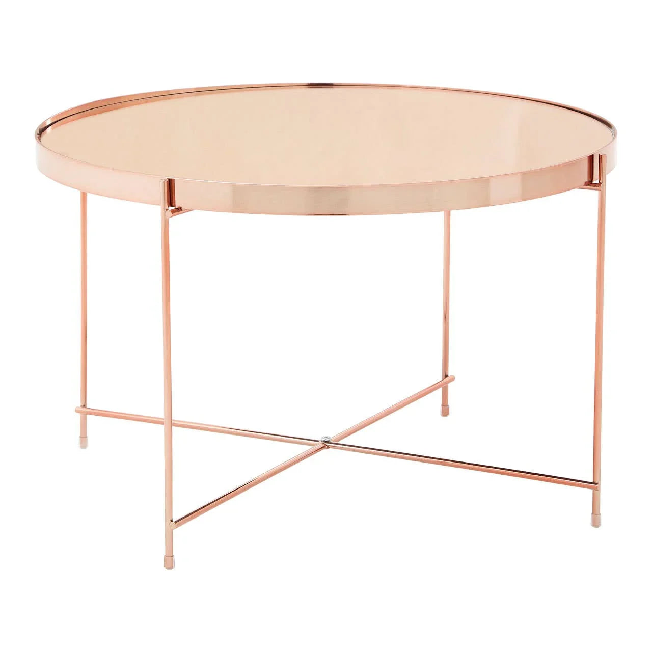 Pink Mirror Side Table
