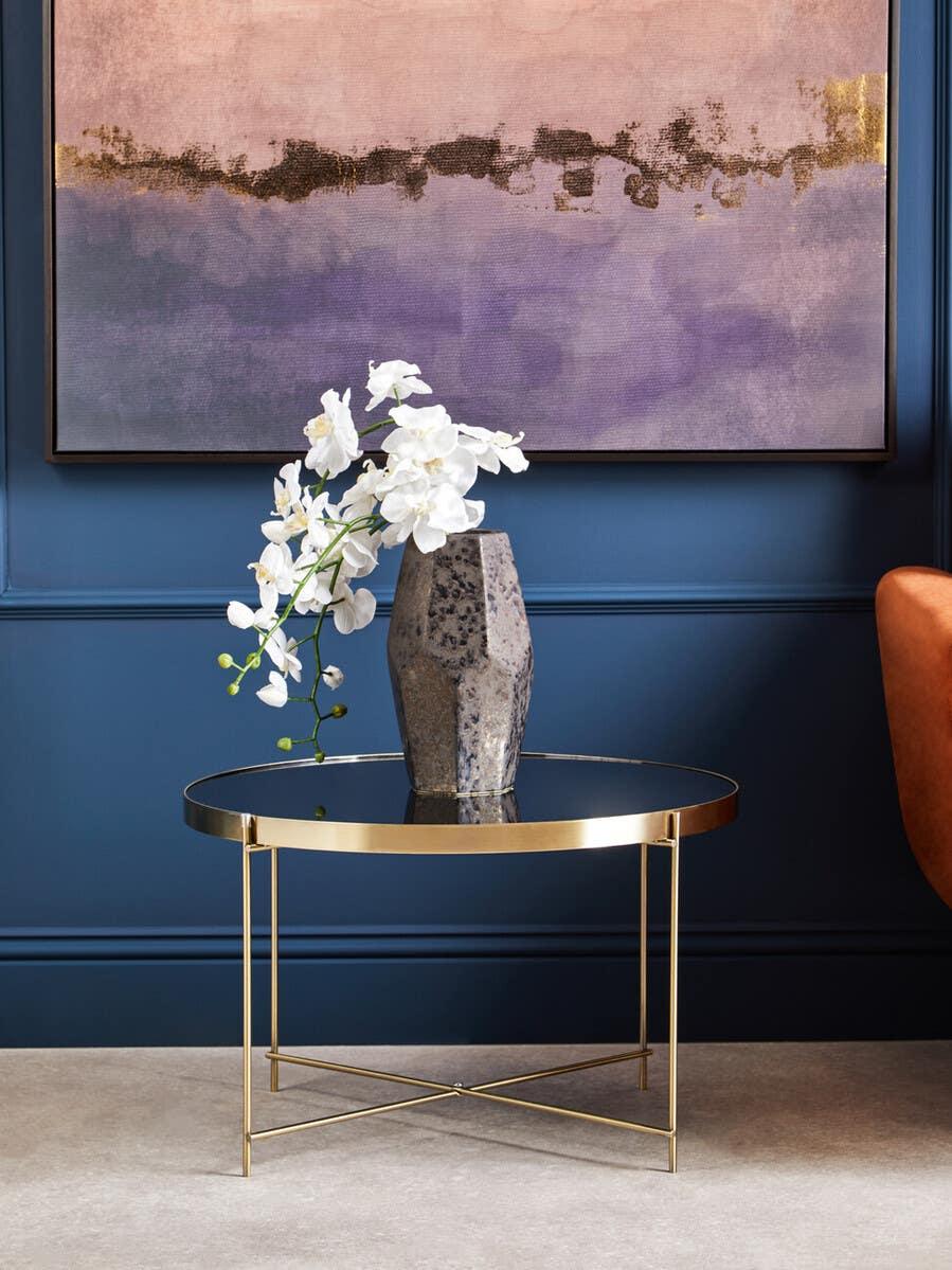 Bronze Mirror Side Table