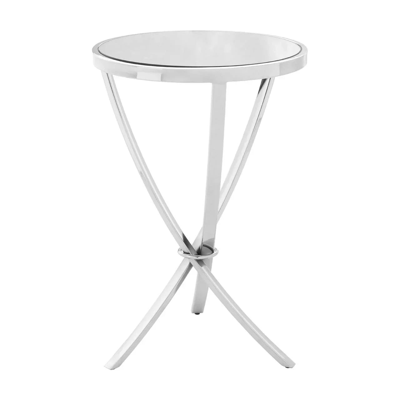 Chrome Hoop Round Side Table