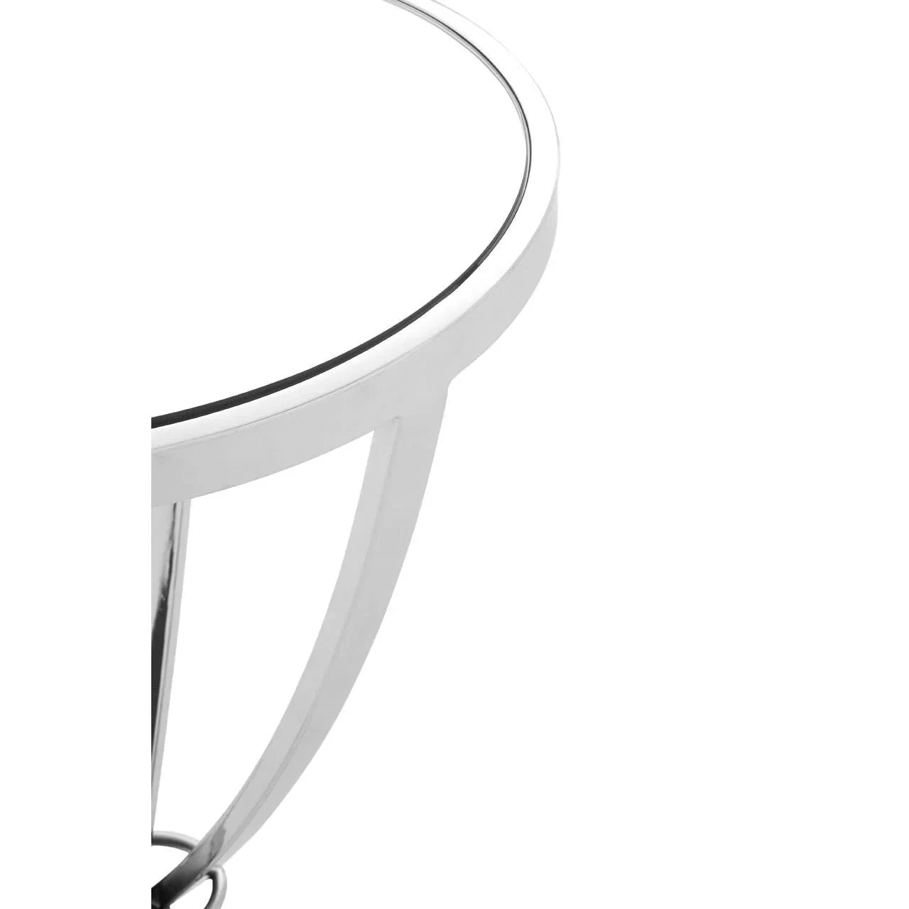 Chrome Hoop Round Side Table