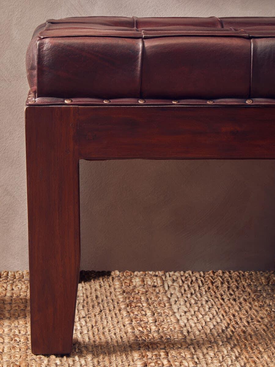 Luxe Leather Bench