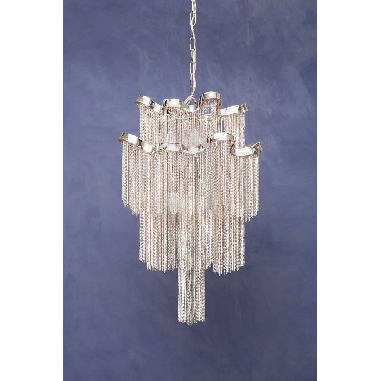 Chrome Tiered Pendant Light