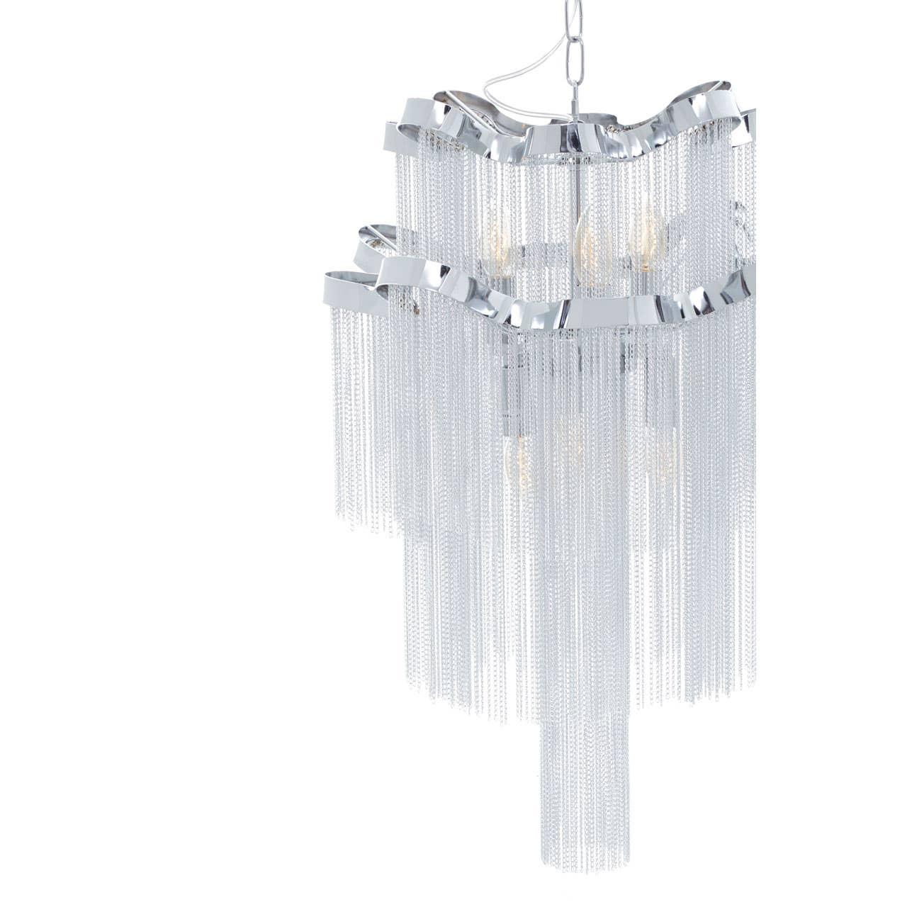 Chrome Tiered Pendant Light