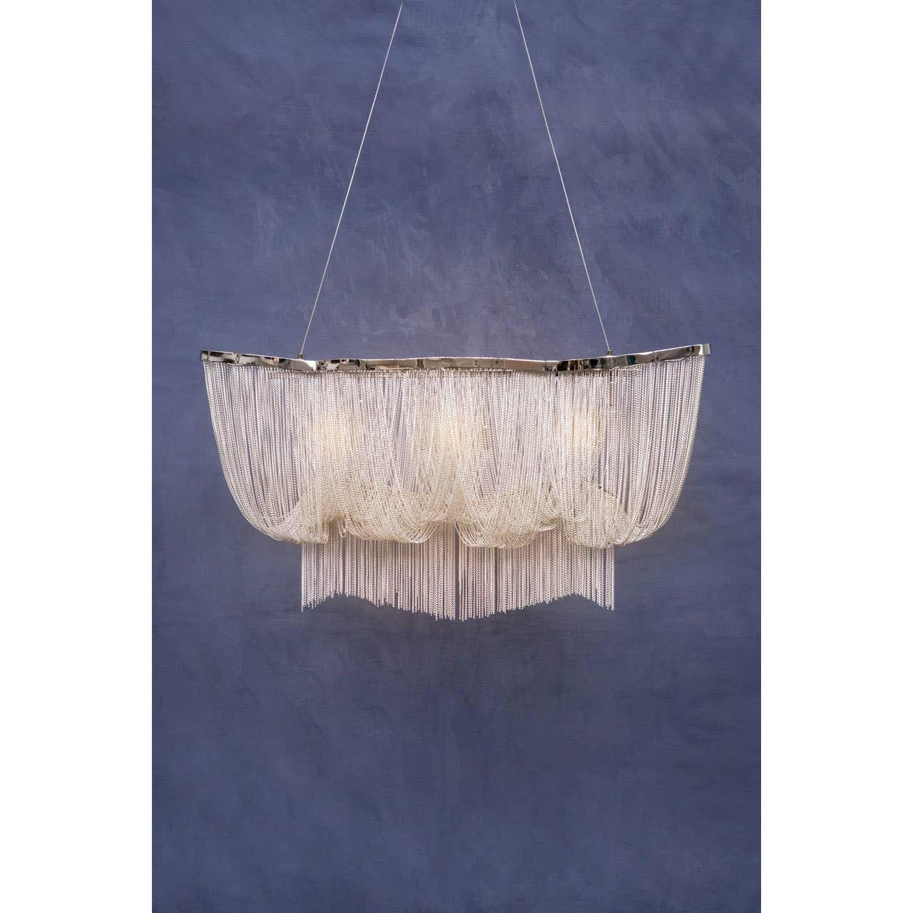 Luxe Chrome Chain Pendant