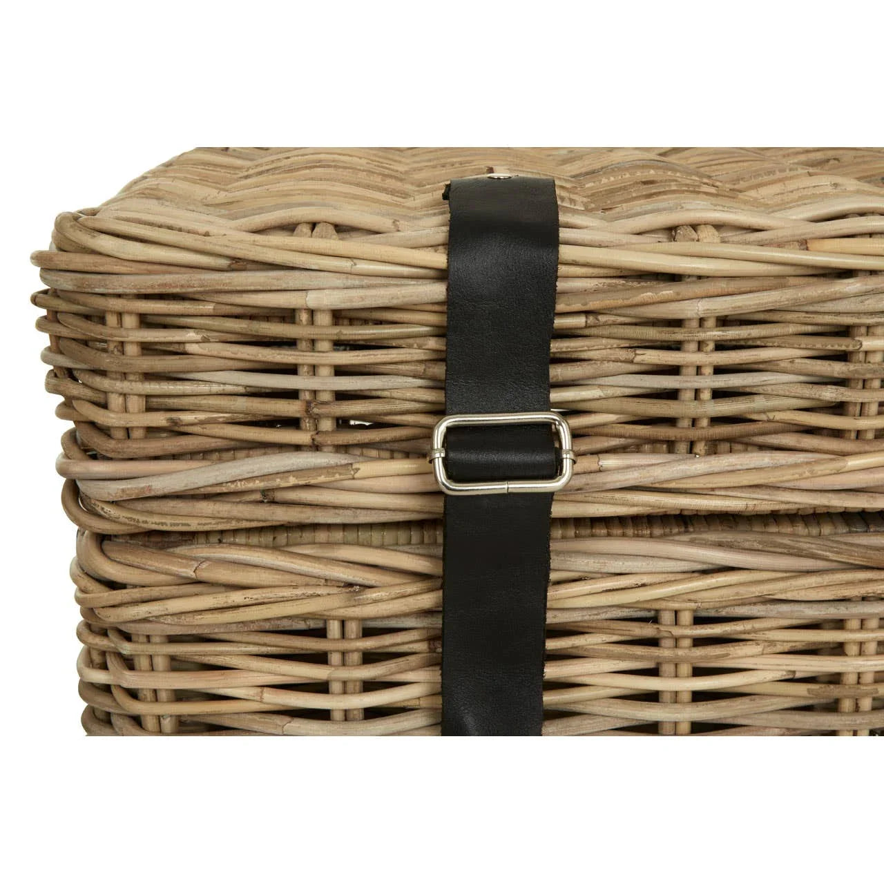 Rustic Grey Rattan Storage Trunks