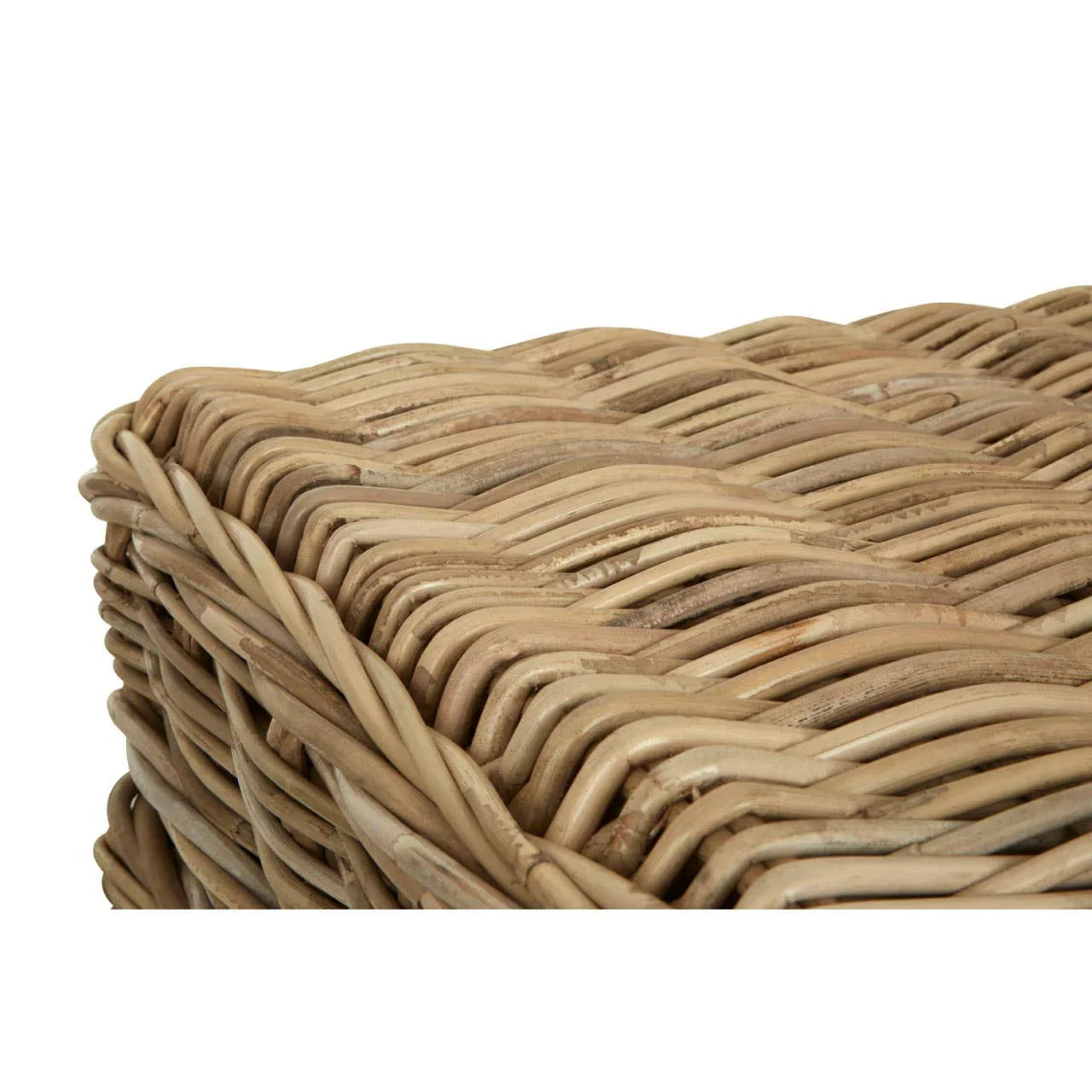 Rustic Grey Rattan Storage Trunks