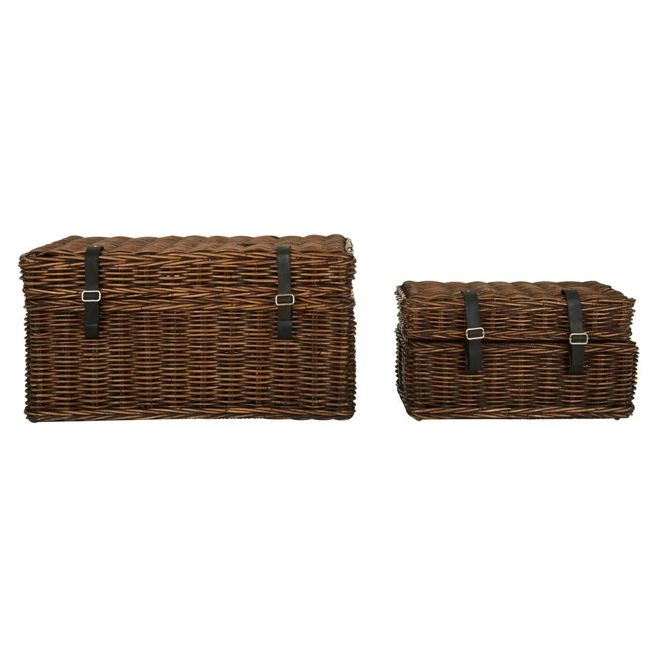 Rustic Rattan Storage Trunks