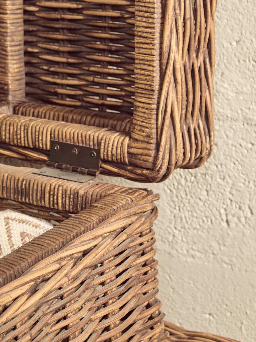Rustic Rattan Storage Trunks