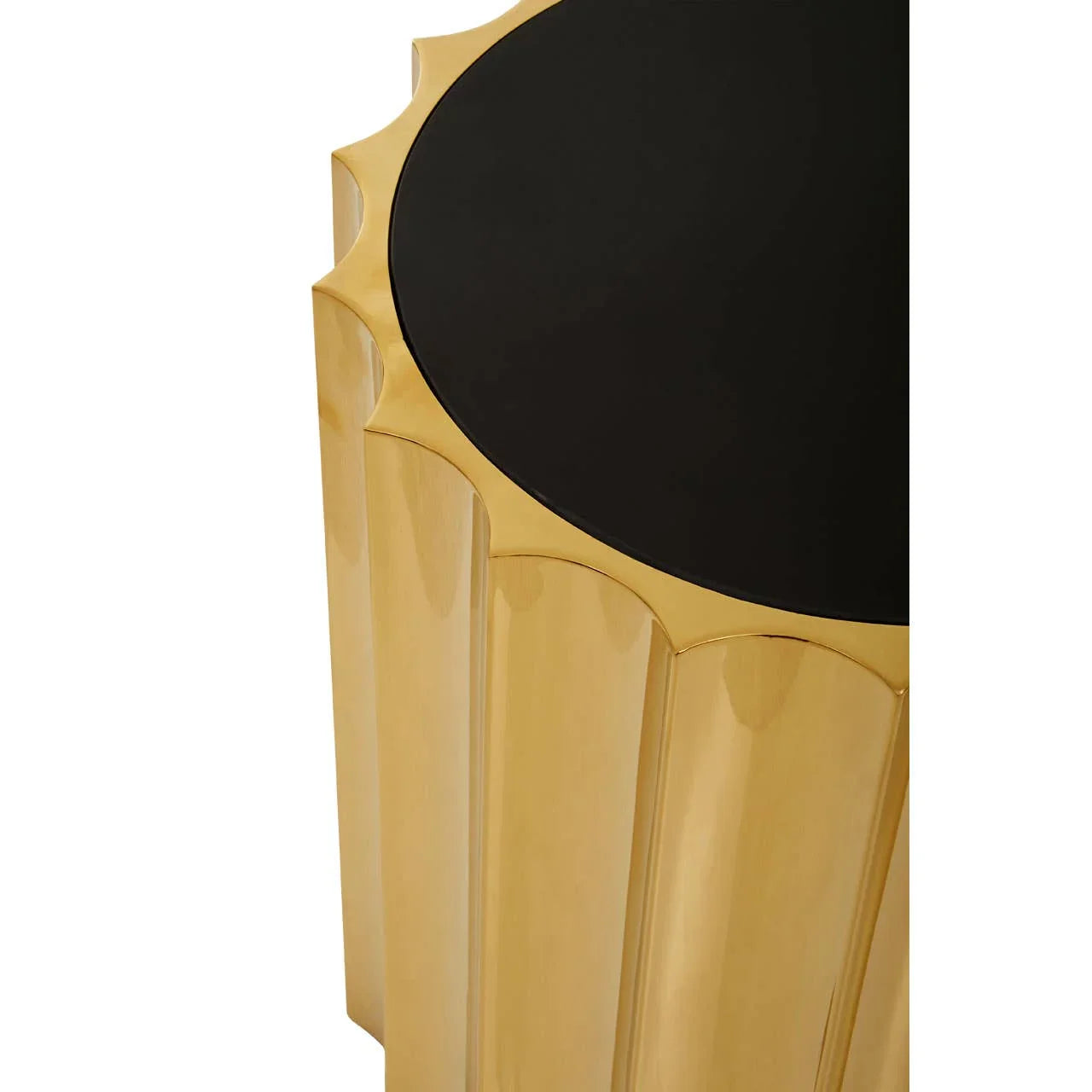 Luxury Black Titanium Glass Table