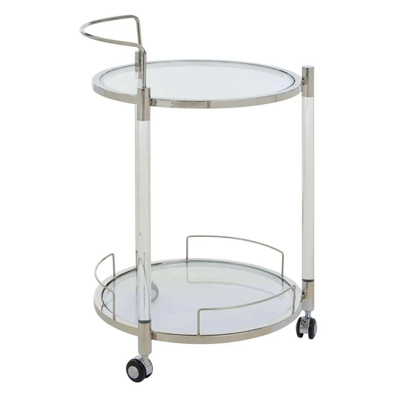 Elegant Chrome Serving Trolley