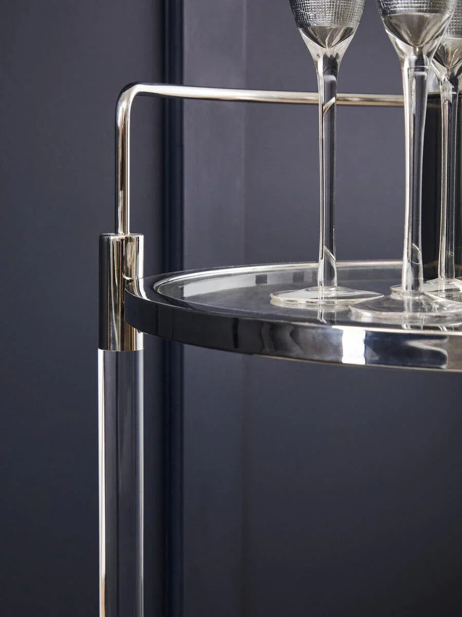Elegant Chrome Serving Trolley