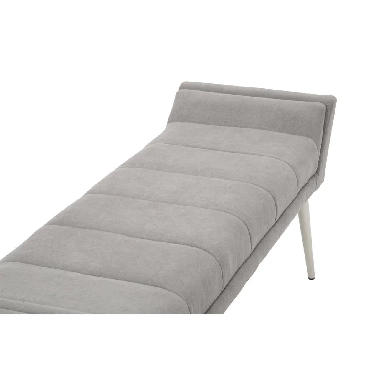 Sleek Grey Upholstered Bench