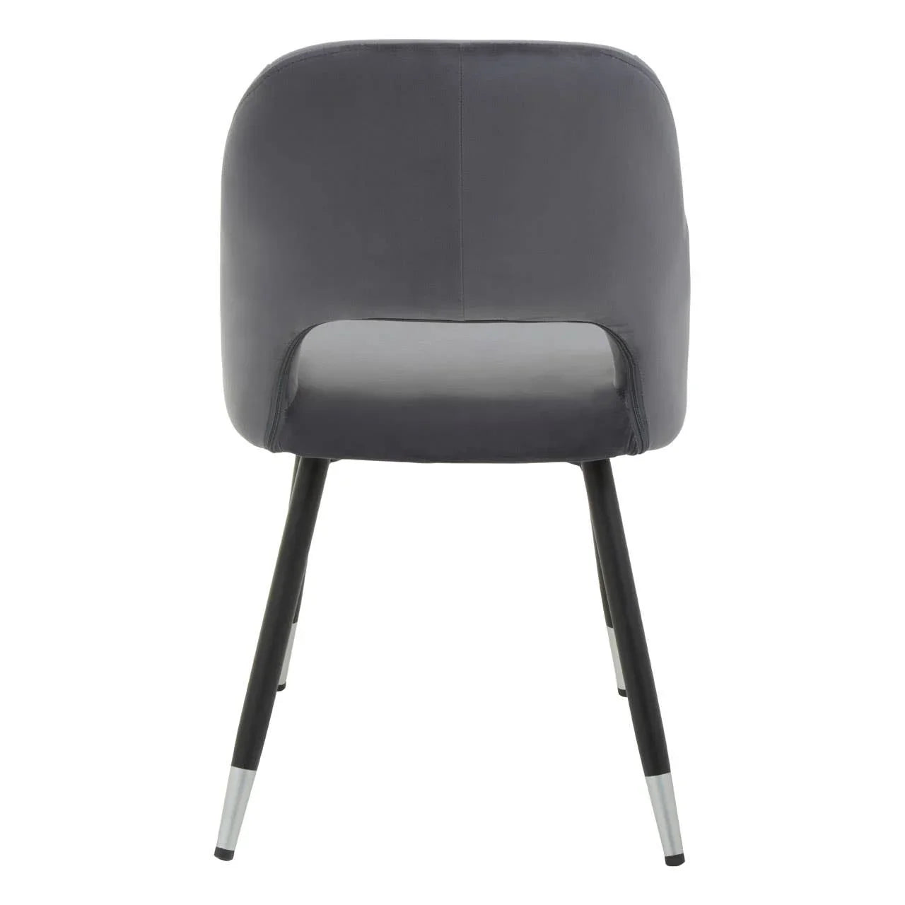 Luxe Grey Velvet Dining Chair