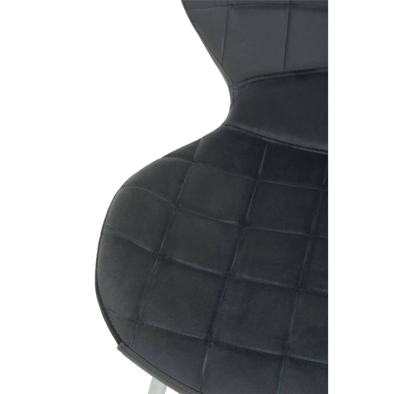 Luxe Grey Velvet Dining Chair