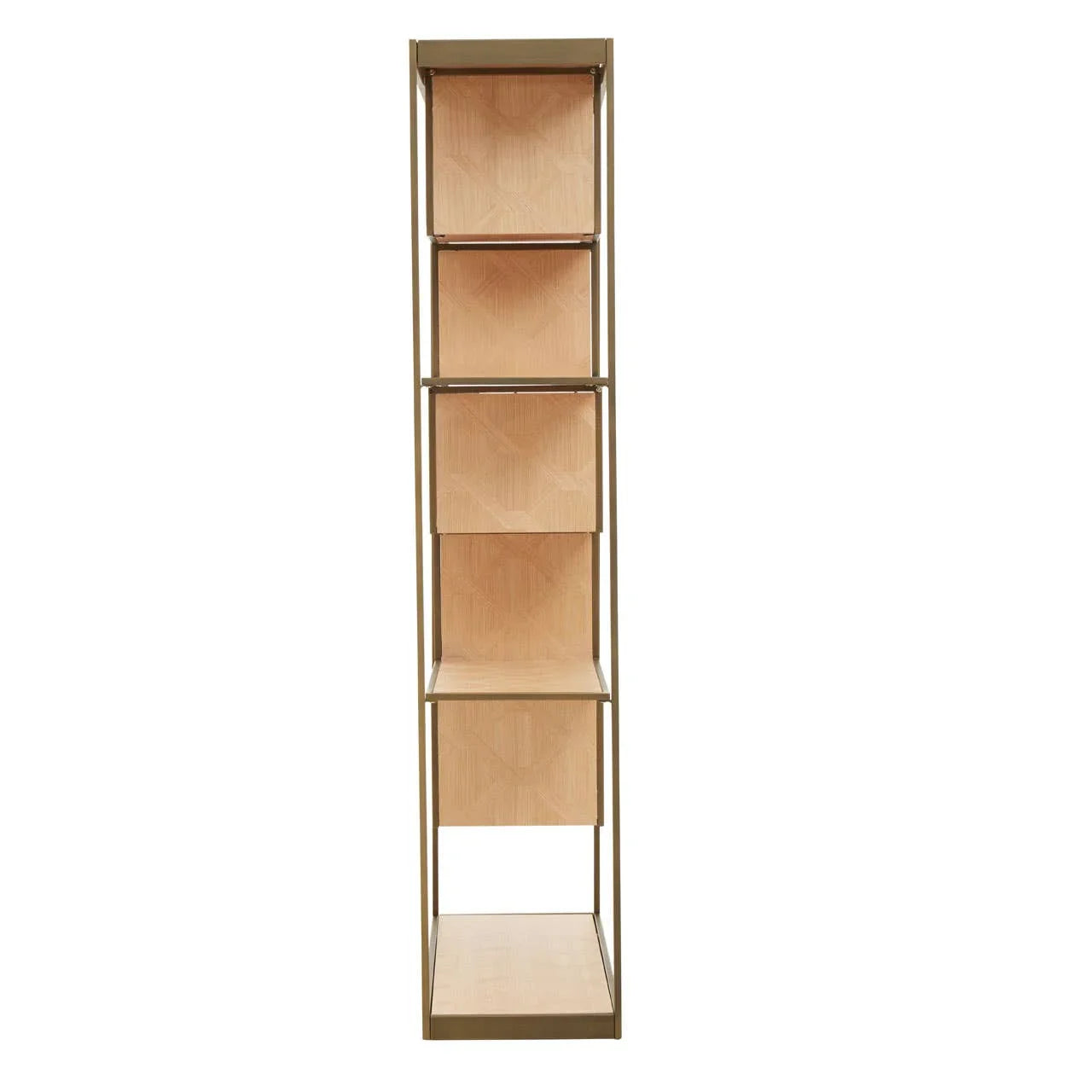 Luxe Oak Steel Bookshelf