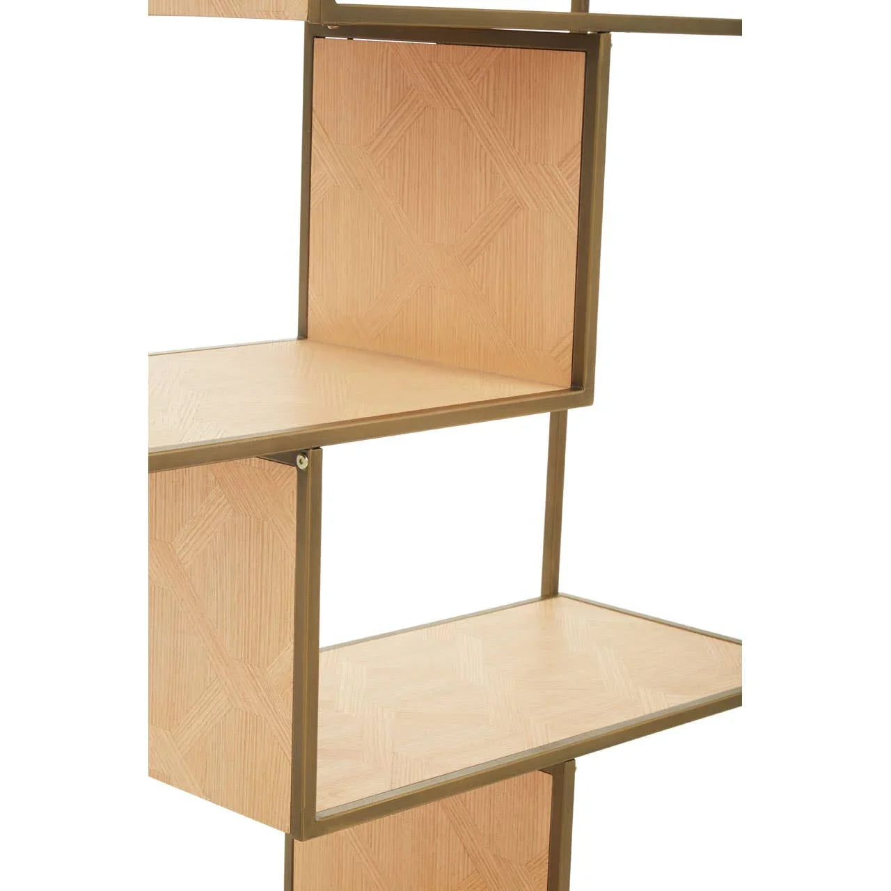 Luxe Oak Steel Bookshelf