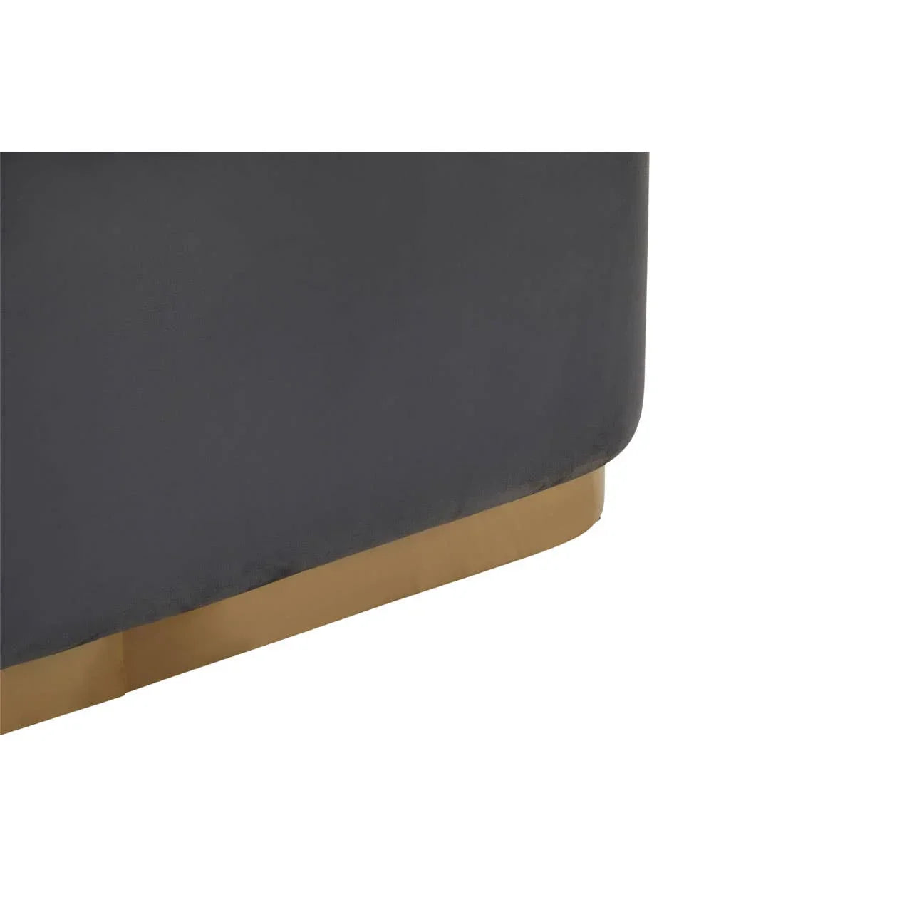 Luxe Grey Velvet Gold Bench