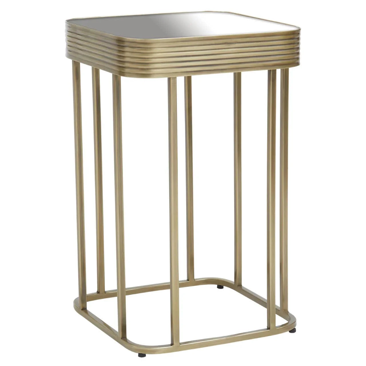 Golden Frame Mirrored Glass Table