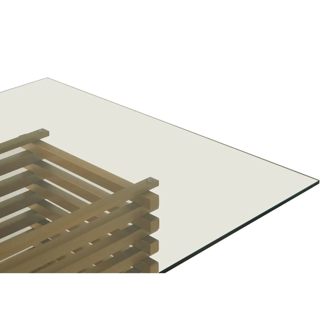 Luxe Gold Glass Dining Table