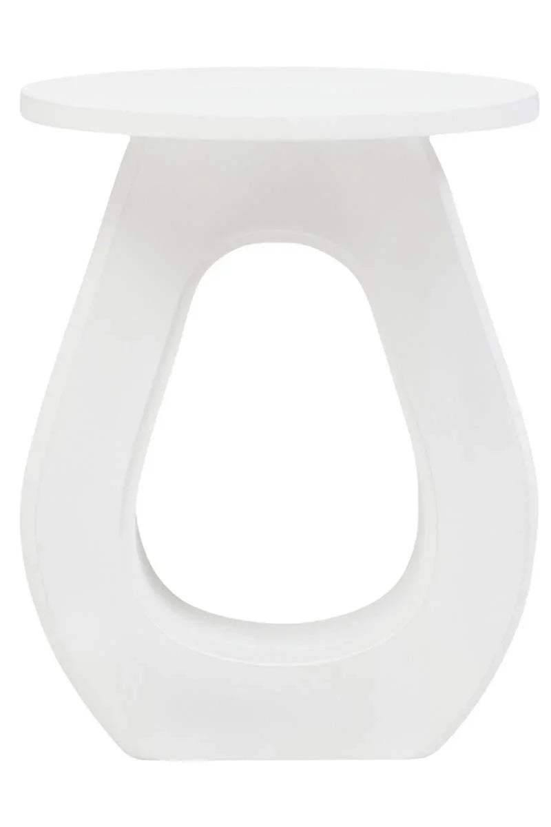 Mango Wood Whitewash Accent Table