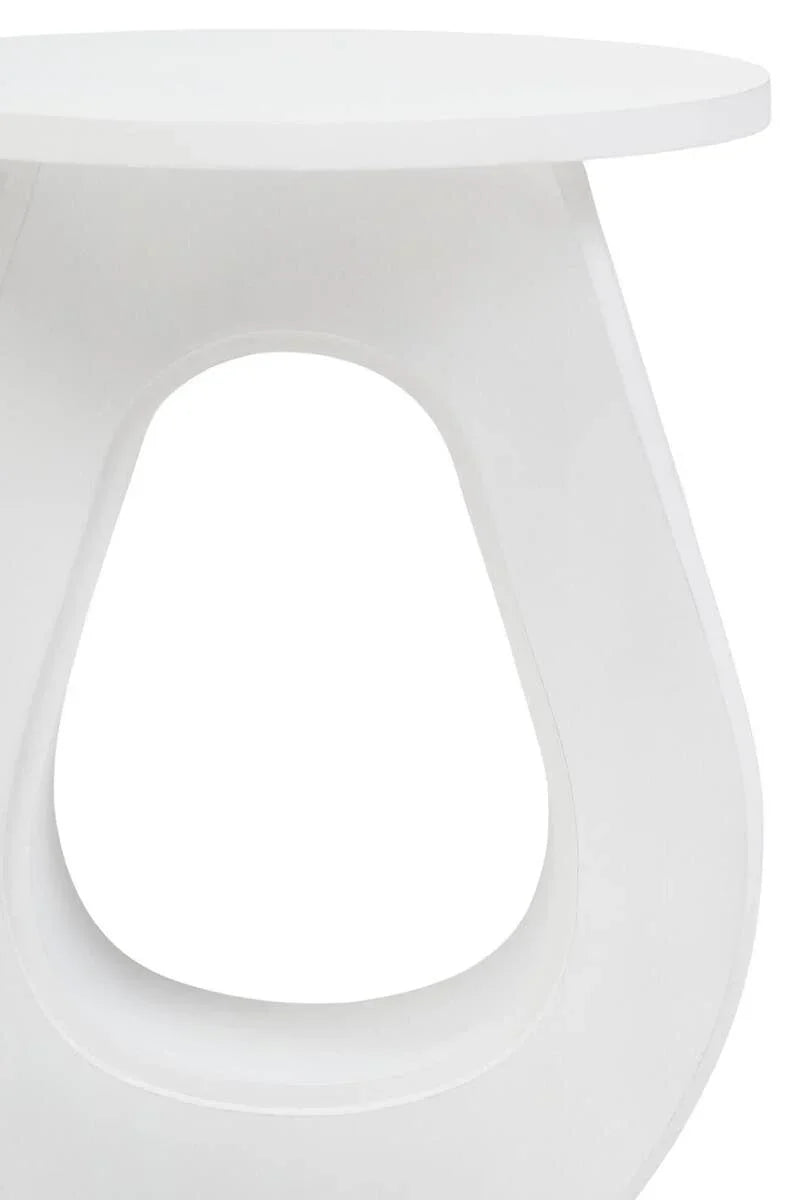 Mango Wood Whitewash Accent Table