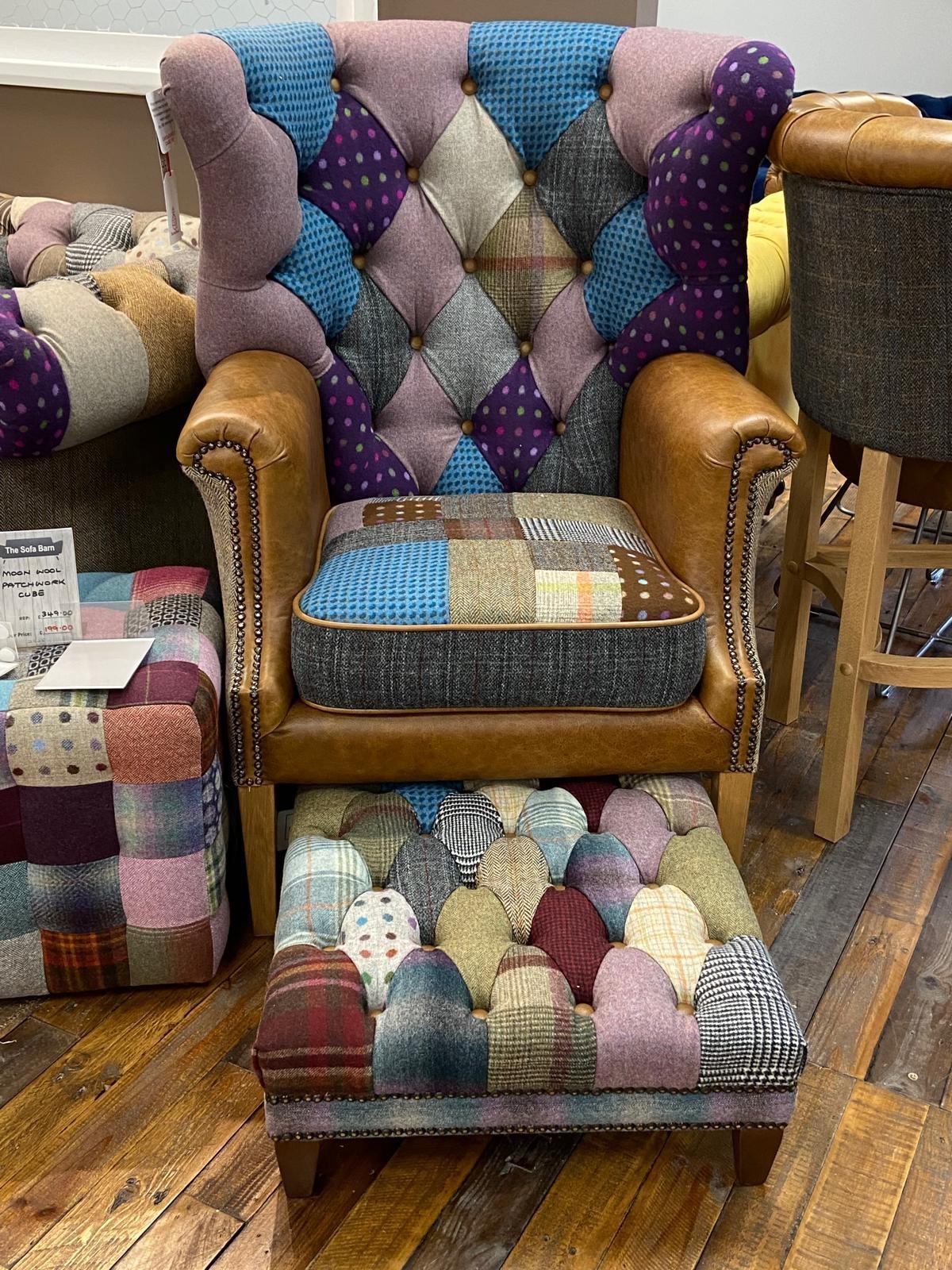 Kensington Mini Pullout Patchwork Stool