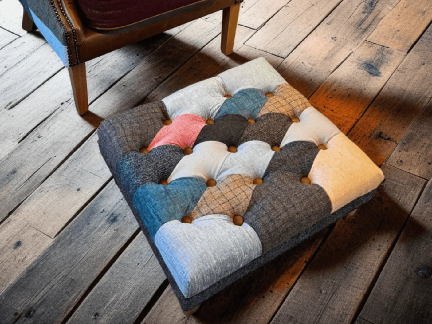 Kensington Mini Pullout Patchwork Stool