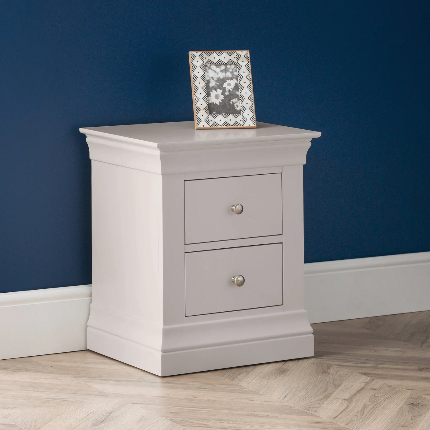 Clermont Bedside - Light Grey - CLE301