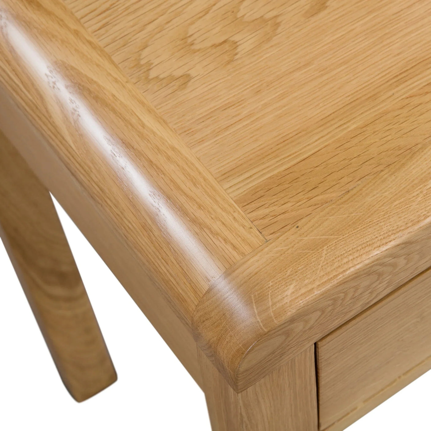 Curve 2 Drawer Dressing Table And Stool - Light Brown - CUR206