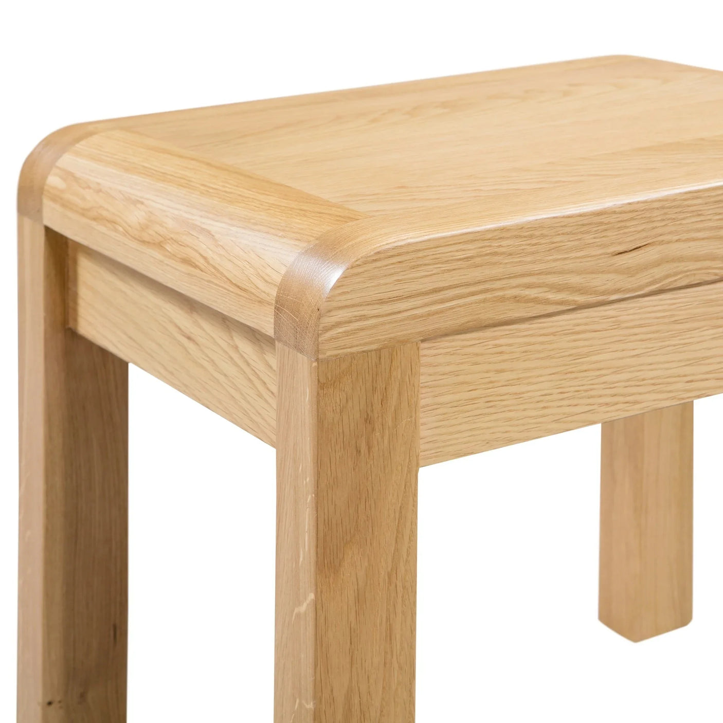 Curve 2 Drawer Dressing Table And Stool - Light Brown - CUR206