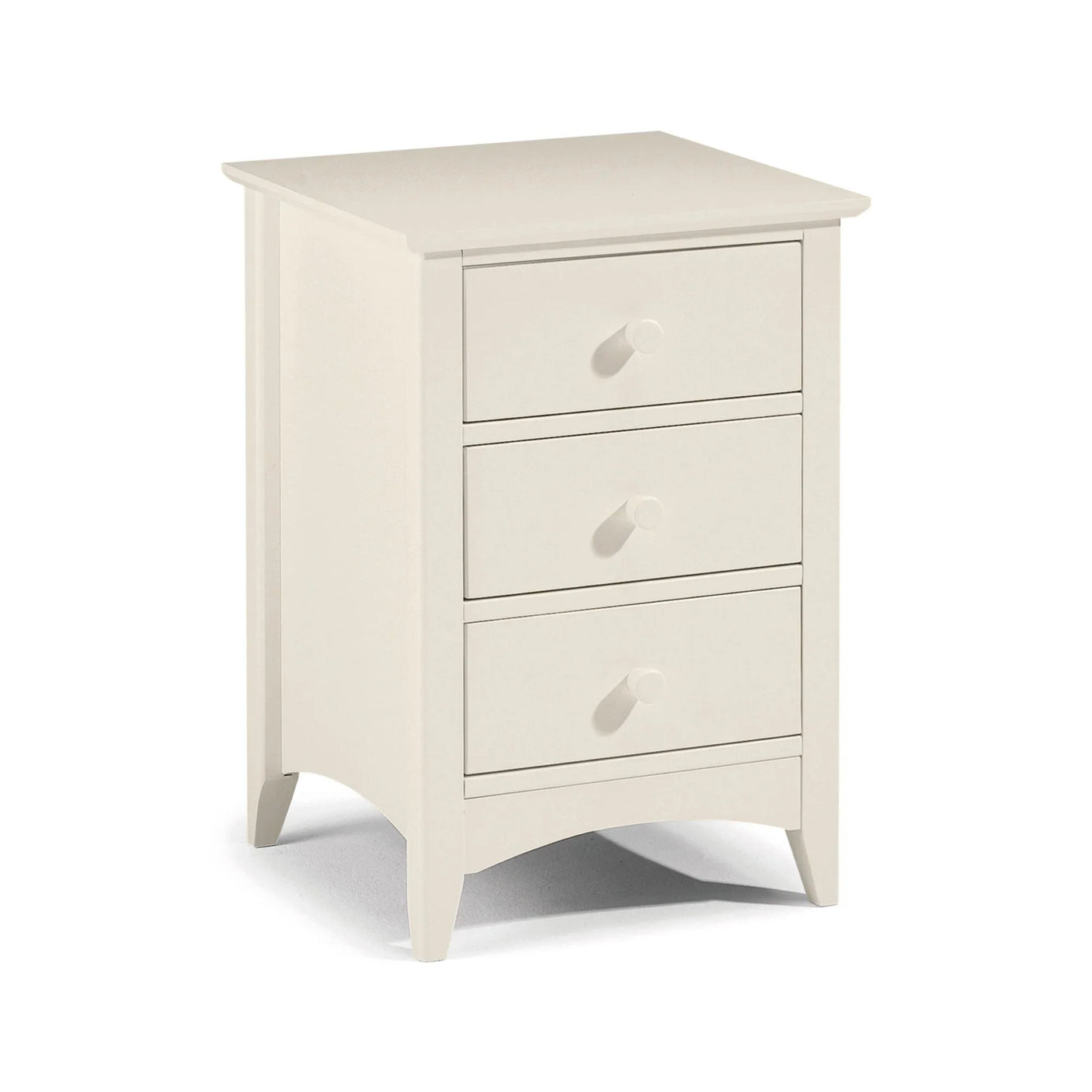 Cameo 3 Drawer Bedside - Ivory - CAM001/2
