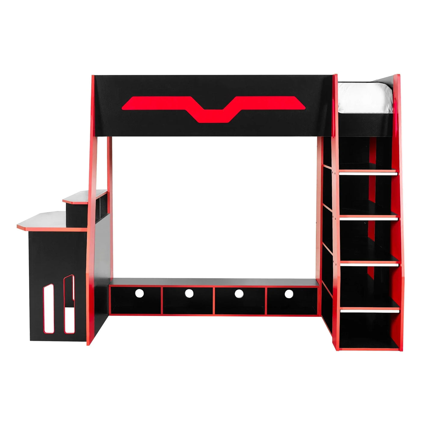 Eagle Gaming Highsleeper - Black and Red - EAG001