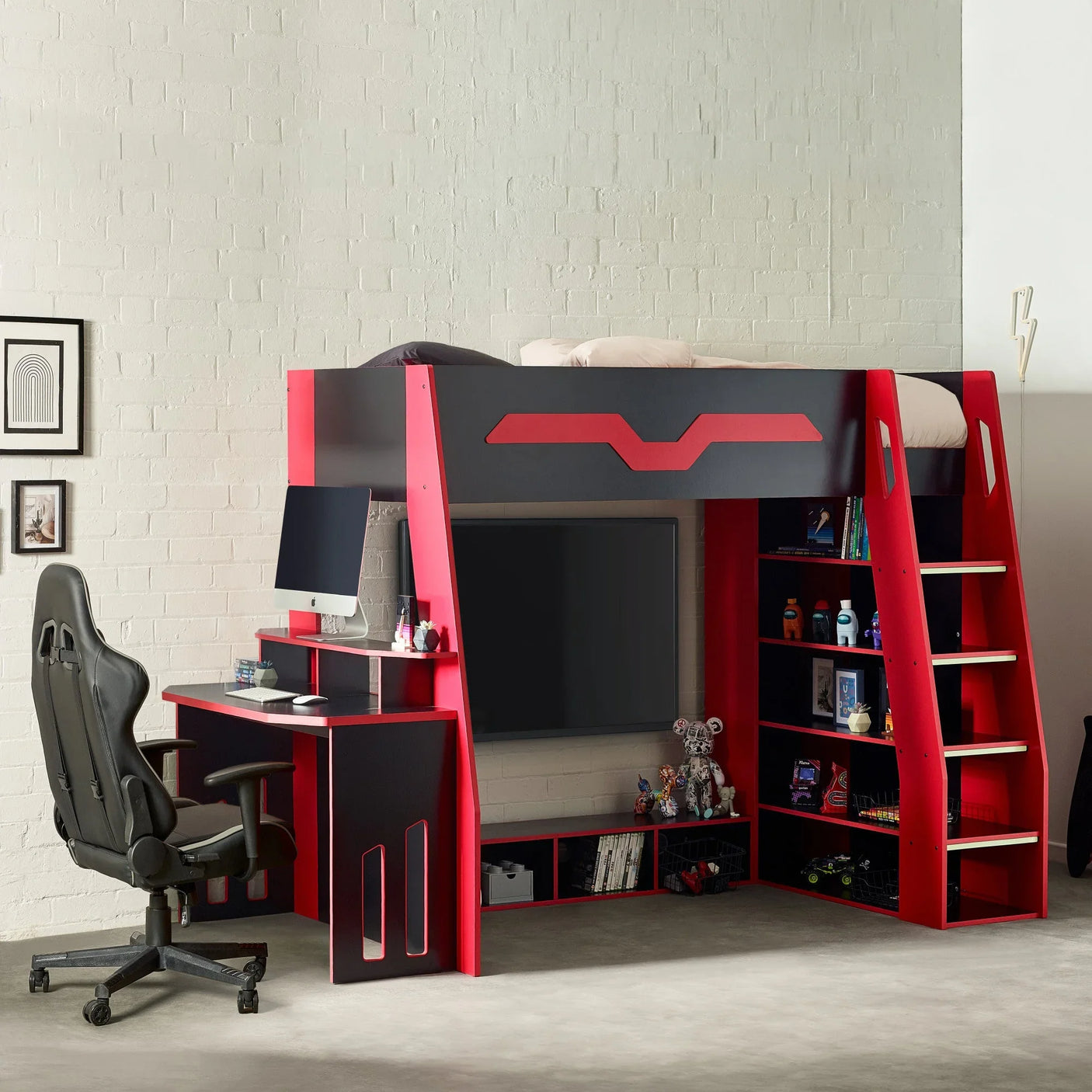 Eagle Gaming Highsleeper - Black and Red - EAG001
