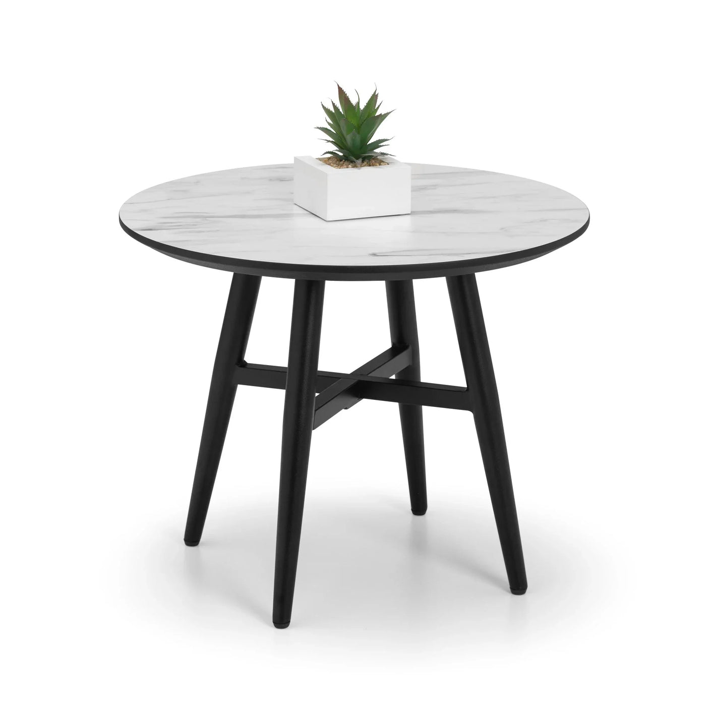 Firenze Lamp Table - Black and White - FIR102