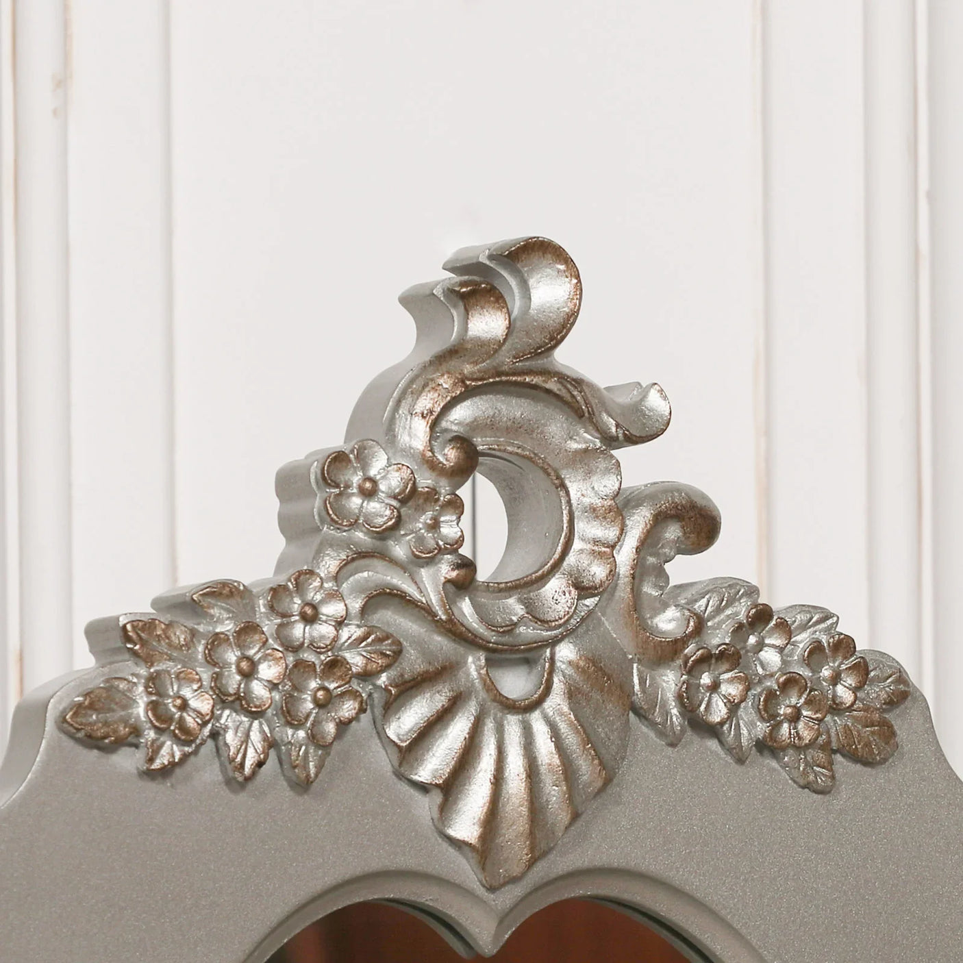 French Antique Silver Dressing Table & Stool