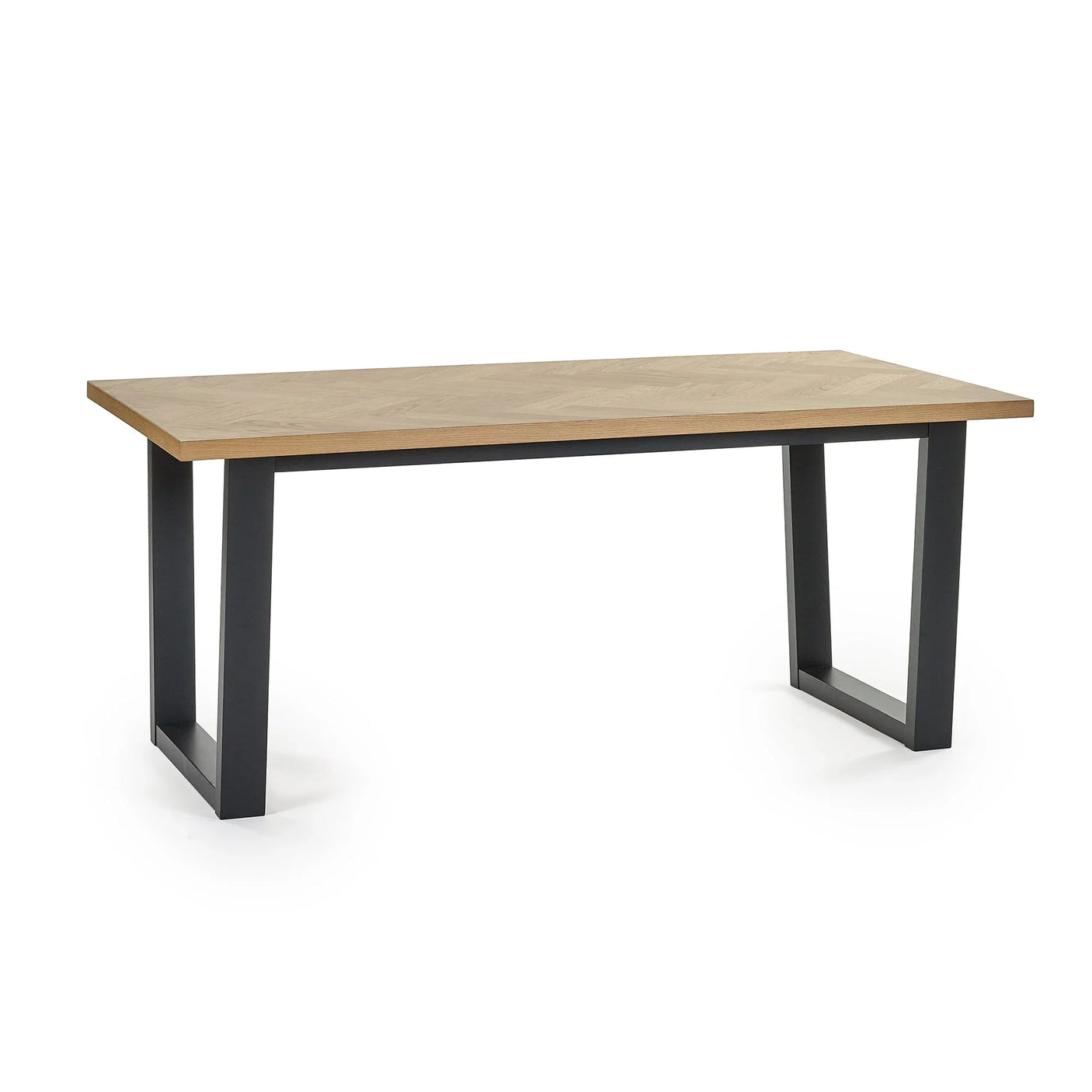 Hilton Dining Table - Light Brown and Black - HIL001