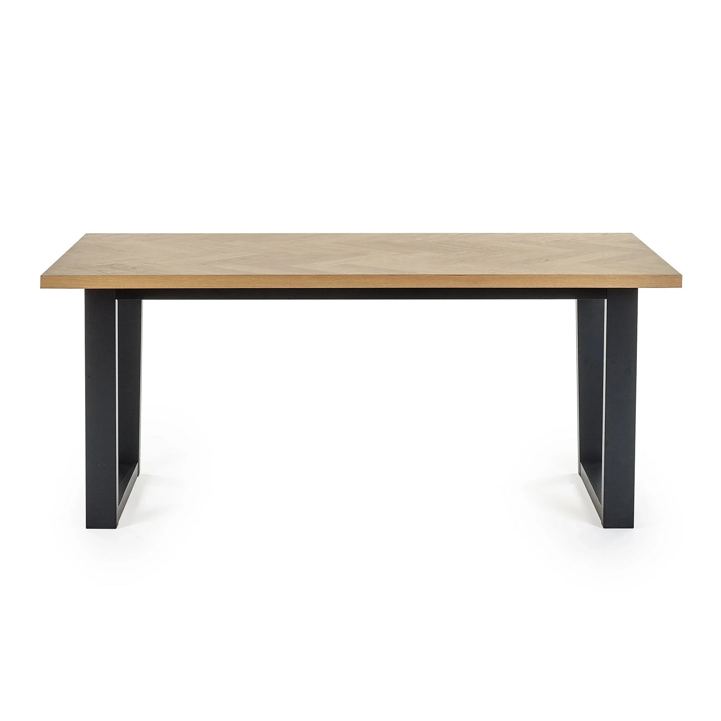 Hilton Dining Table - Light Brown and Black - HIL001