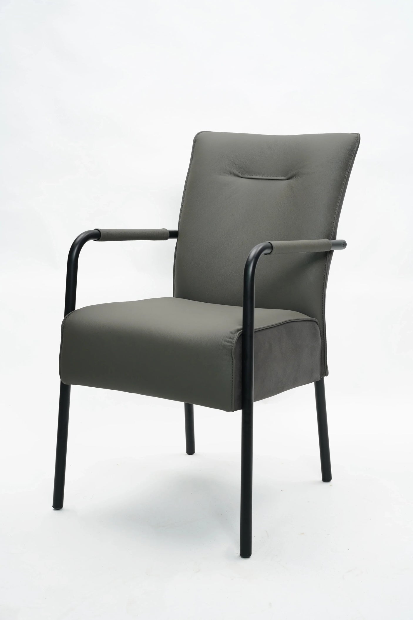 James Chair Grey Leather